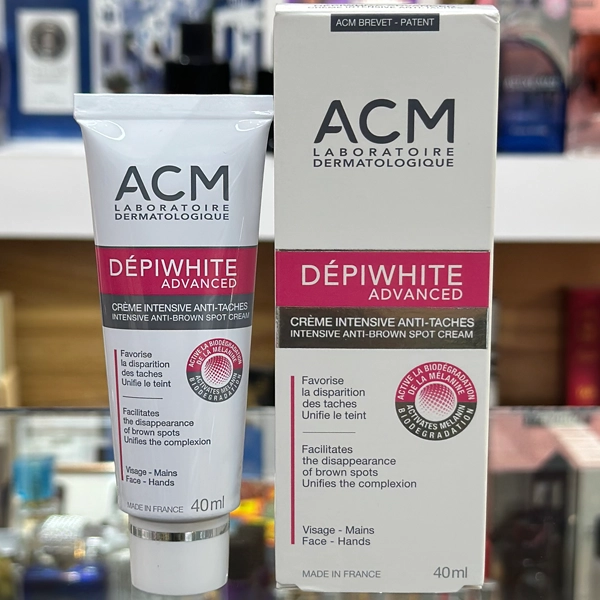 کرم ضد لک دپی وایت ای سی ام (ACM) اصل فرانسوی 40 میل سفید کم رنگ روشن کننده | ACM DEPIWHITE ADVANCED Intensive Anti Brown Spot Cream 40ml